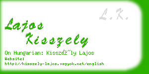 lajos kisszely business card